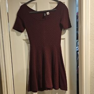 H&M Red Flared Mini Dress